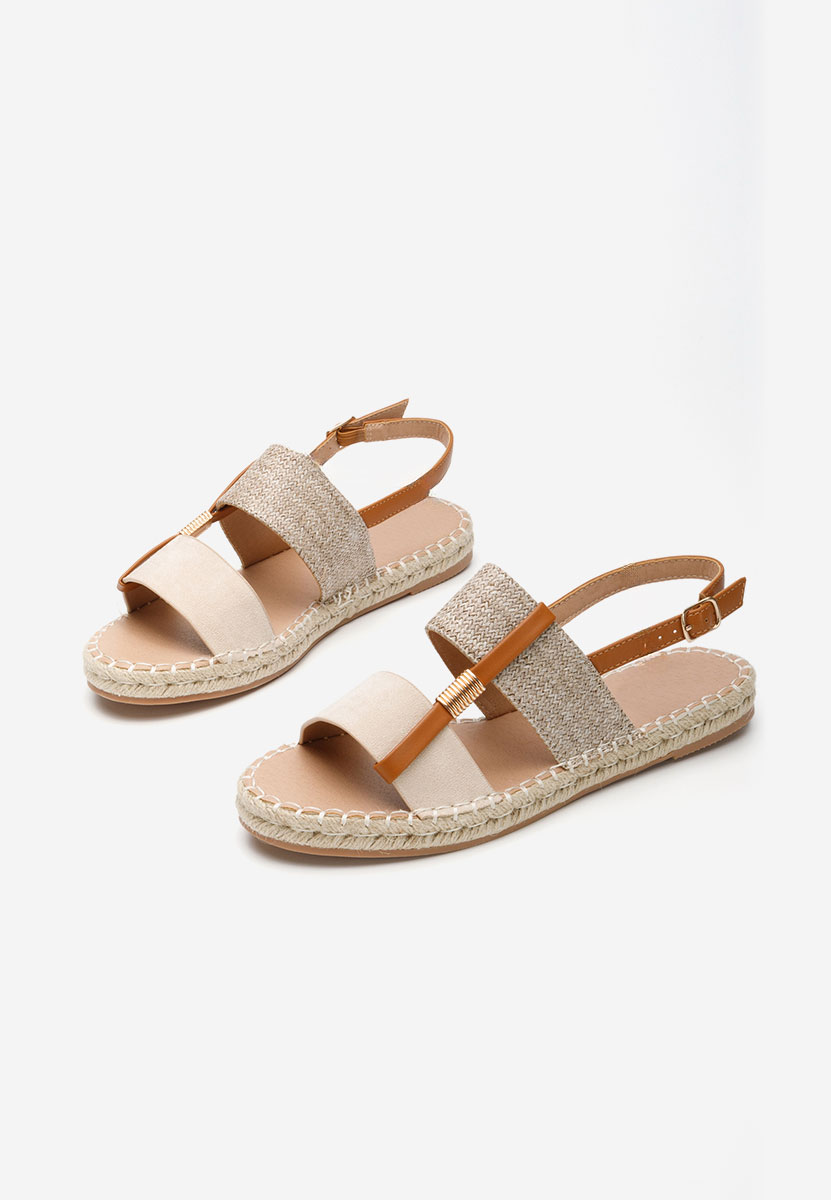 Béžové sandály espadrilky Emillya