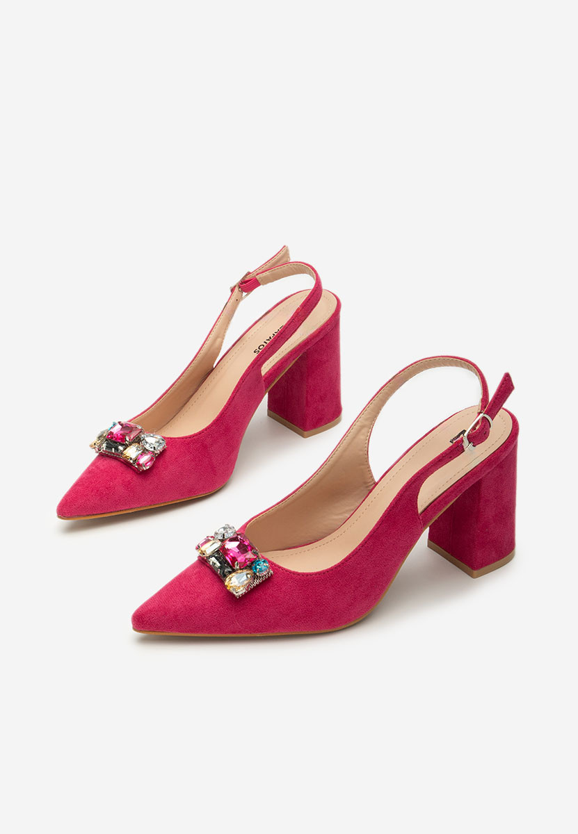 Fuchsiové lodičky s otevřenou pätou Rossana