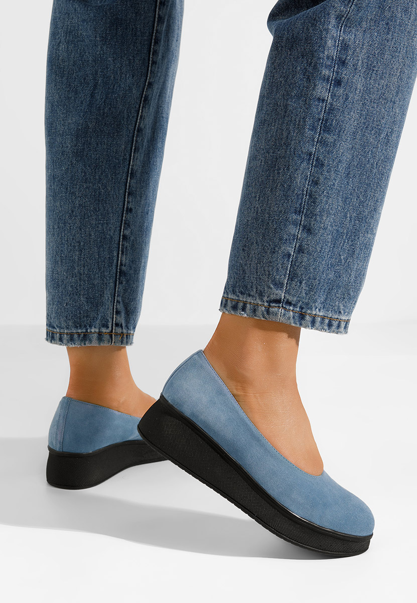 Svetlě modré lodičky na platformě Cantoria V2