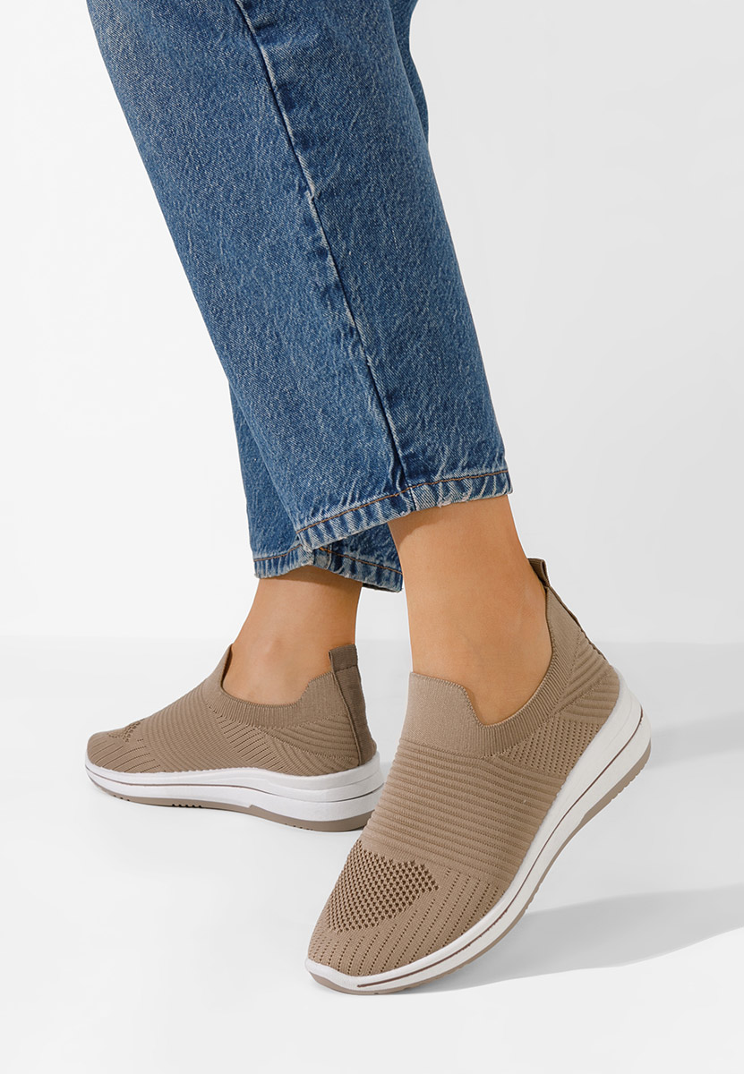 Khaki slip on tenisky Adalia