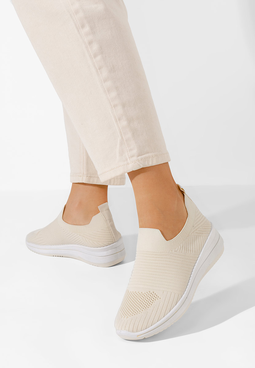 Béžové slip on tenisky Adalia