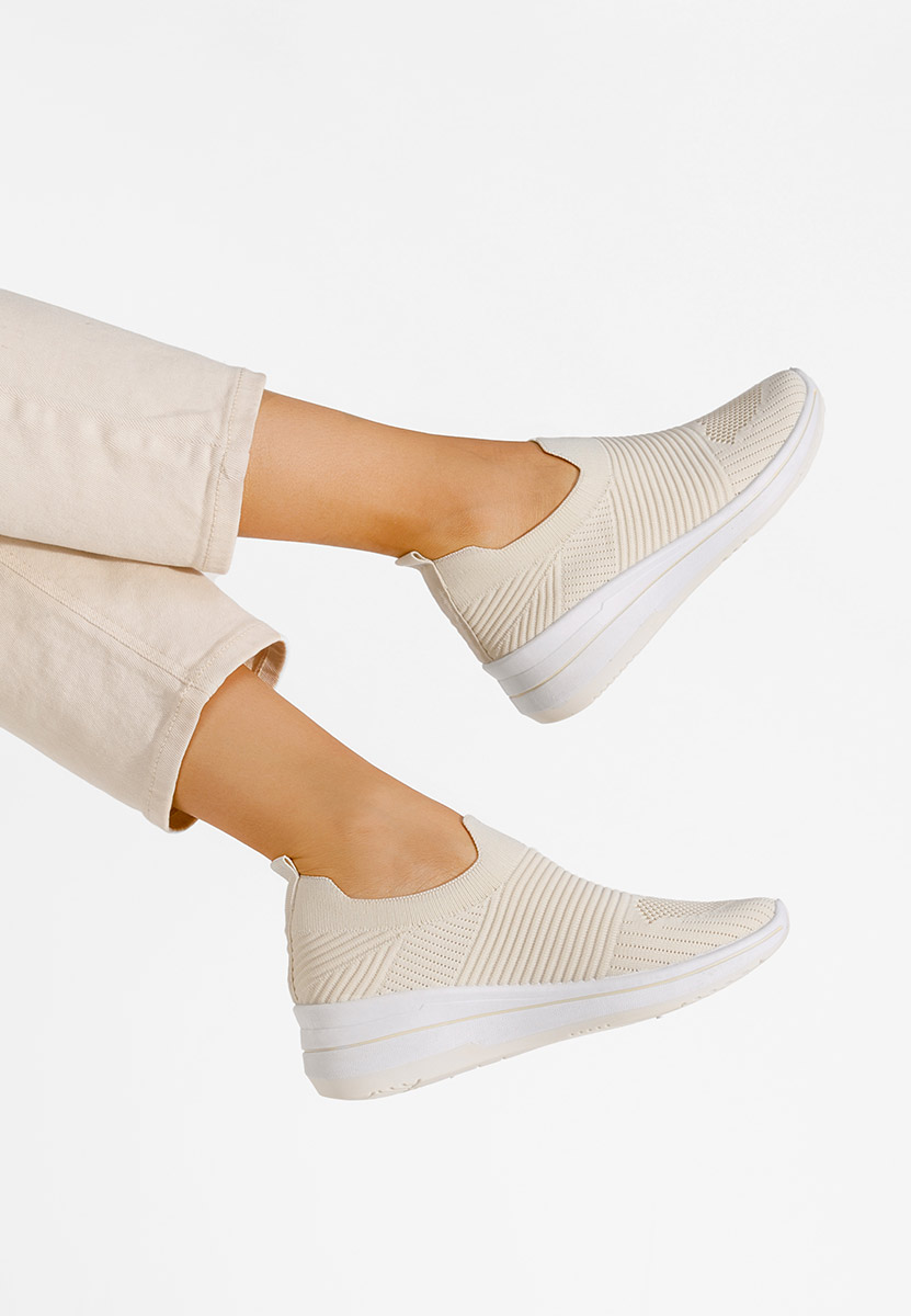 Béžové slip on tenisky Adalia