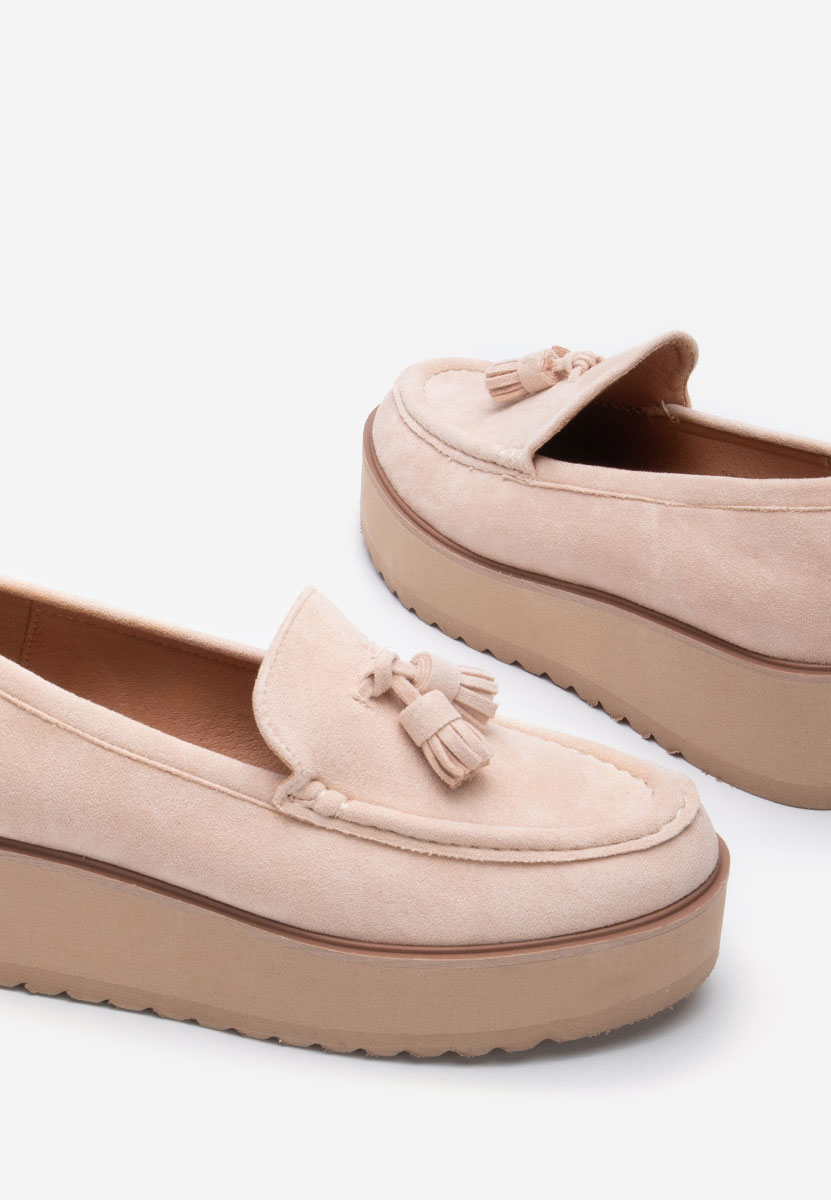 Tělové mokasíny na platformě Leondra Tělové mokasíny na platformě Leondra