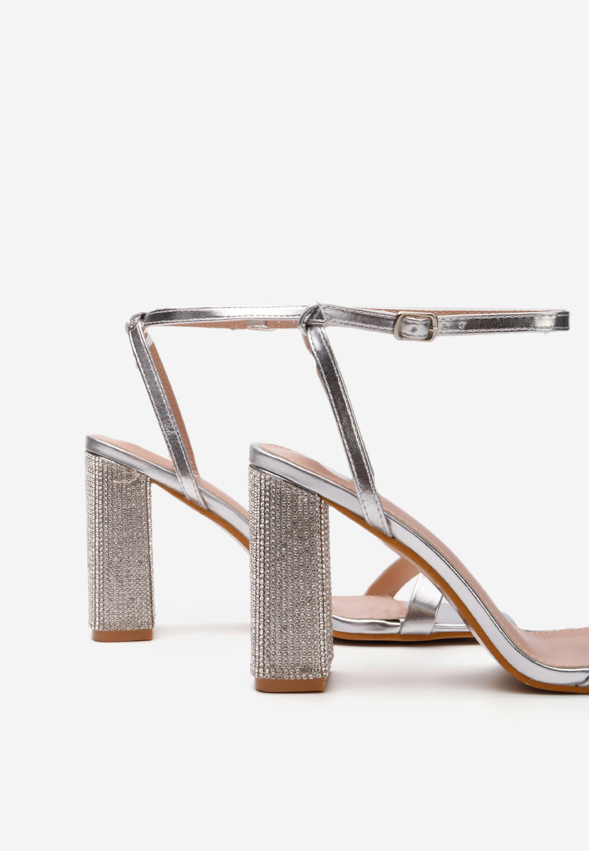 Stribrné dámské elegantní sandály Rayna