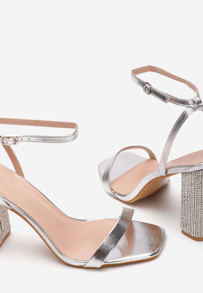 Stribrné dámské elegantní sandály Rayna