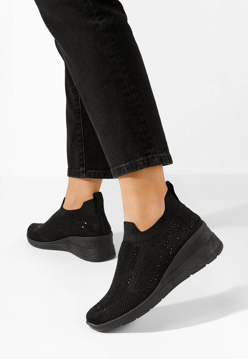 Černé slip on tenisky Amelie