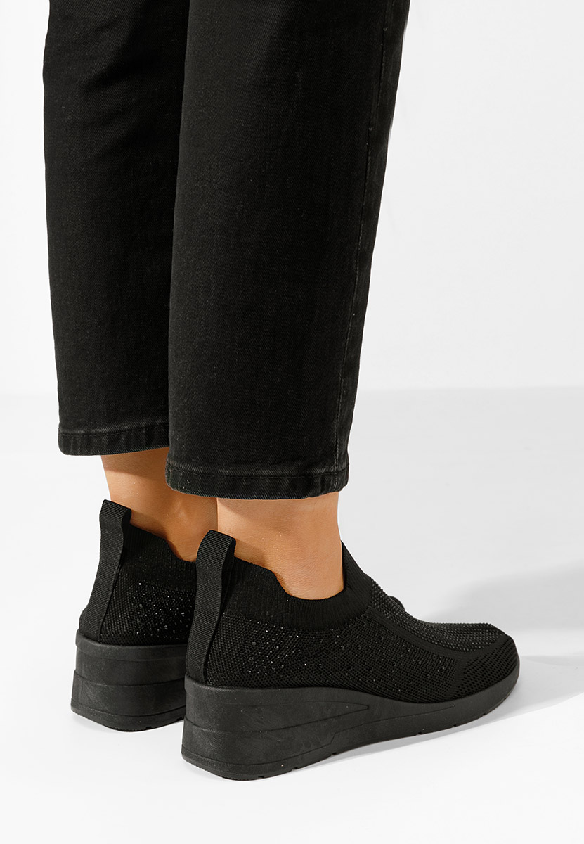 Černé slip on tenisky Amelie