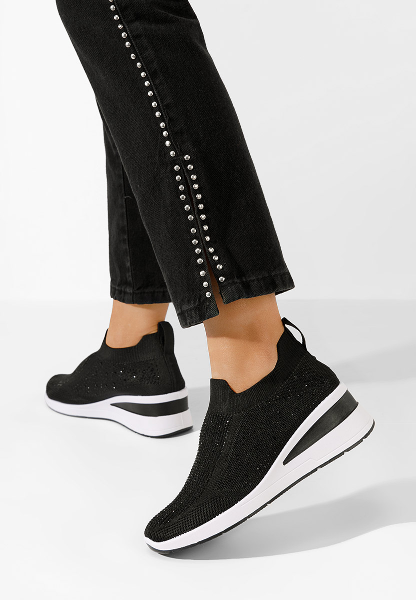 Černé slip on tenisky Amelie V2
