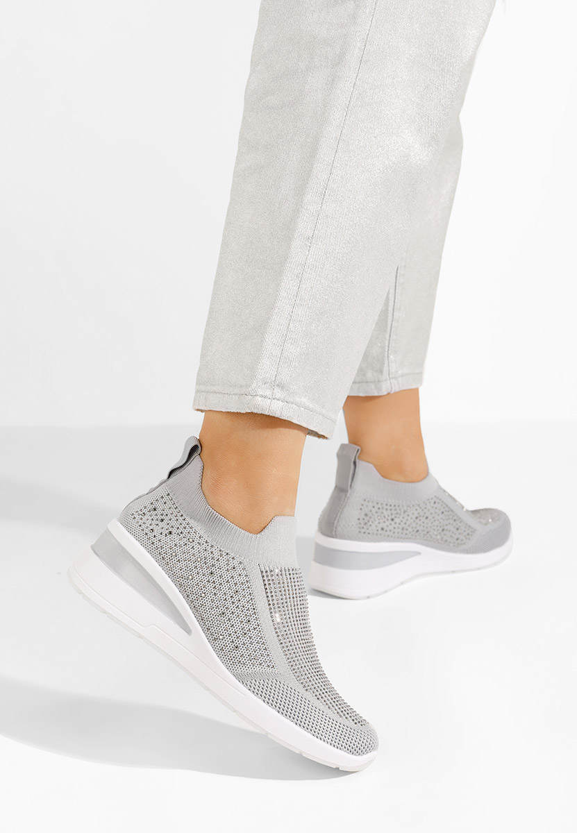 Šedé slip on tenisky Amelie