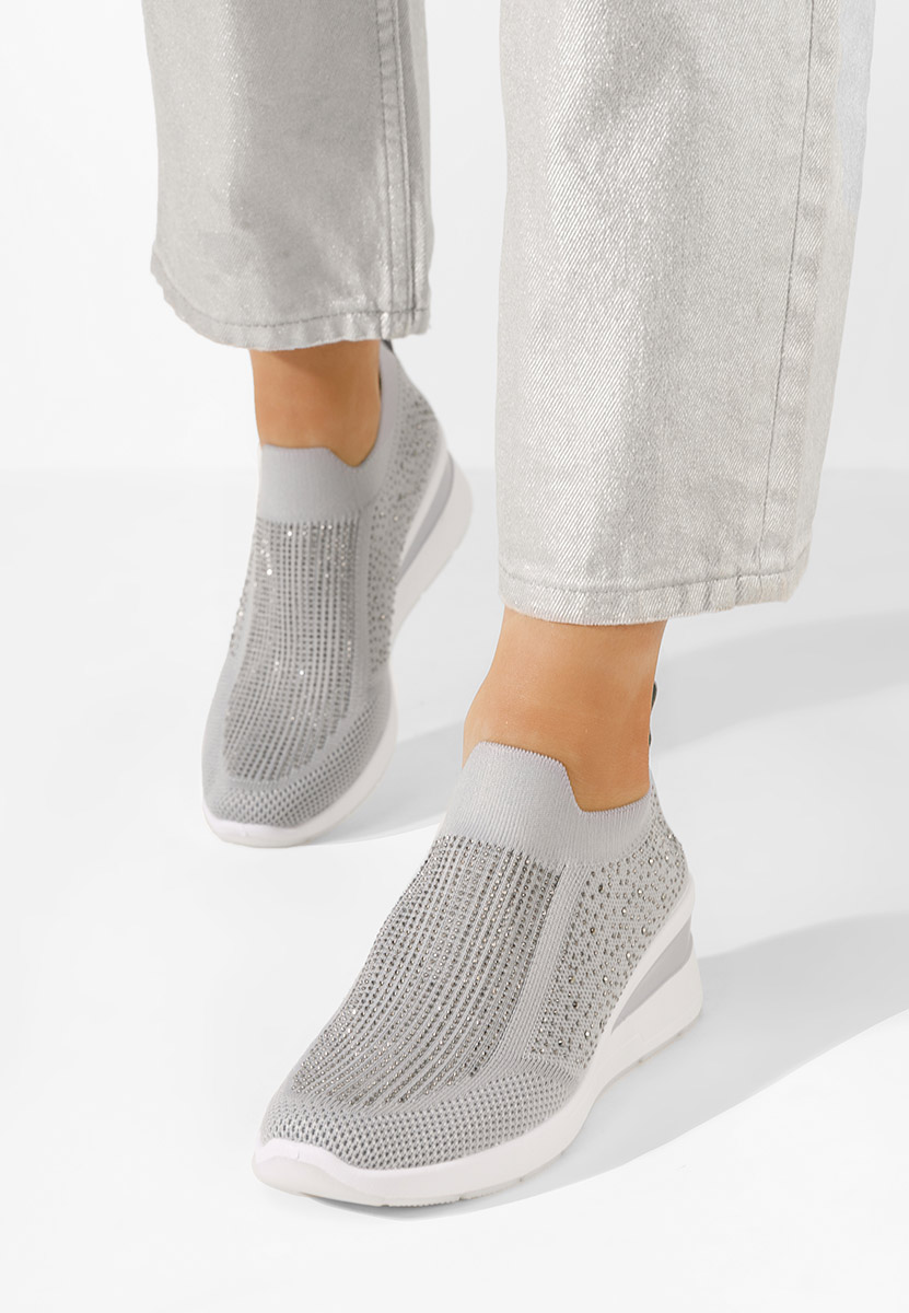 Šedé slip on tenisky Amelie