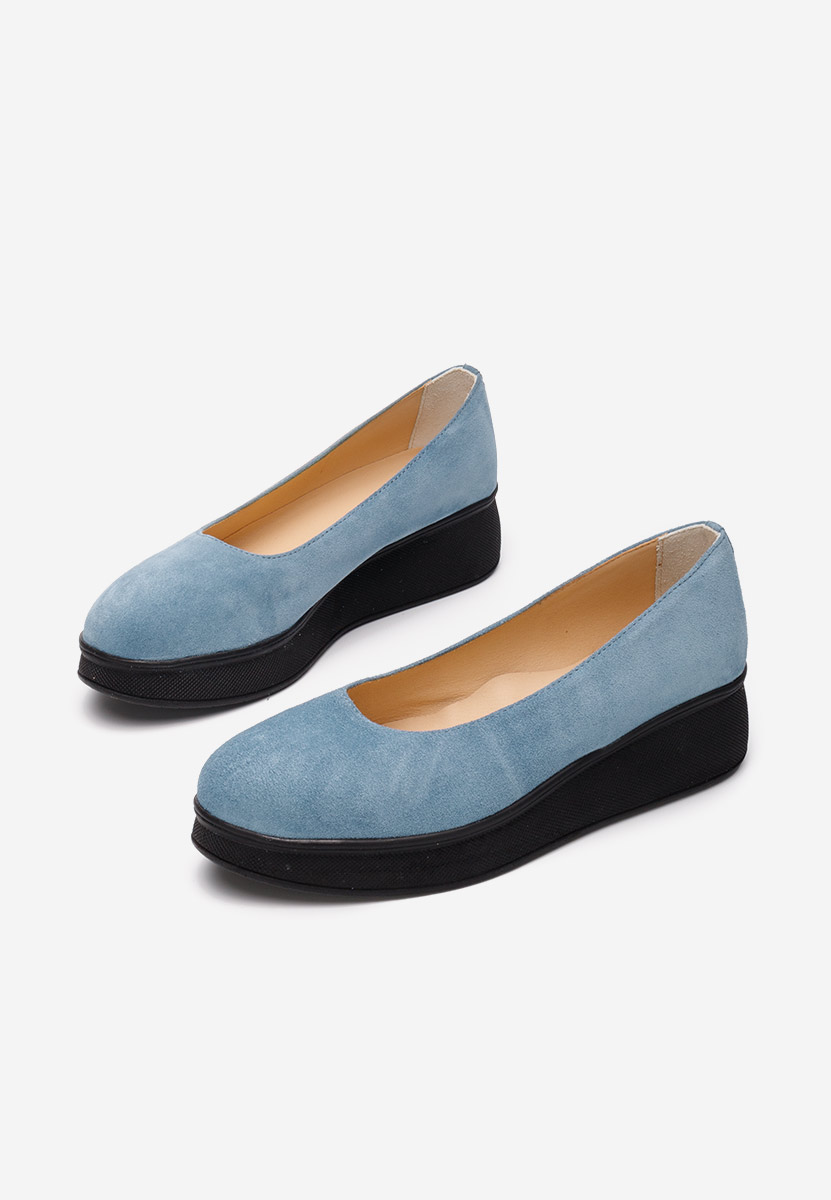 Svetlě modré lodičky na platformě Cantoria V2