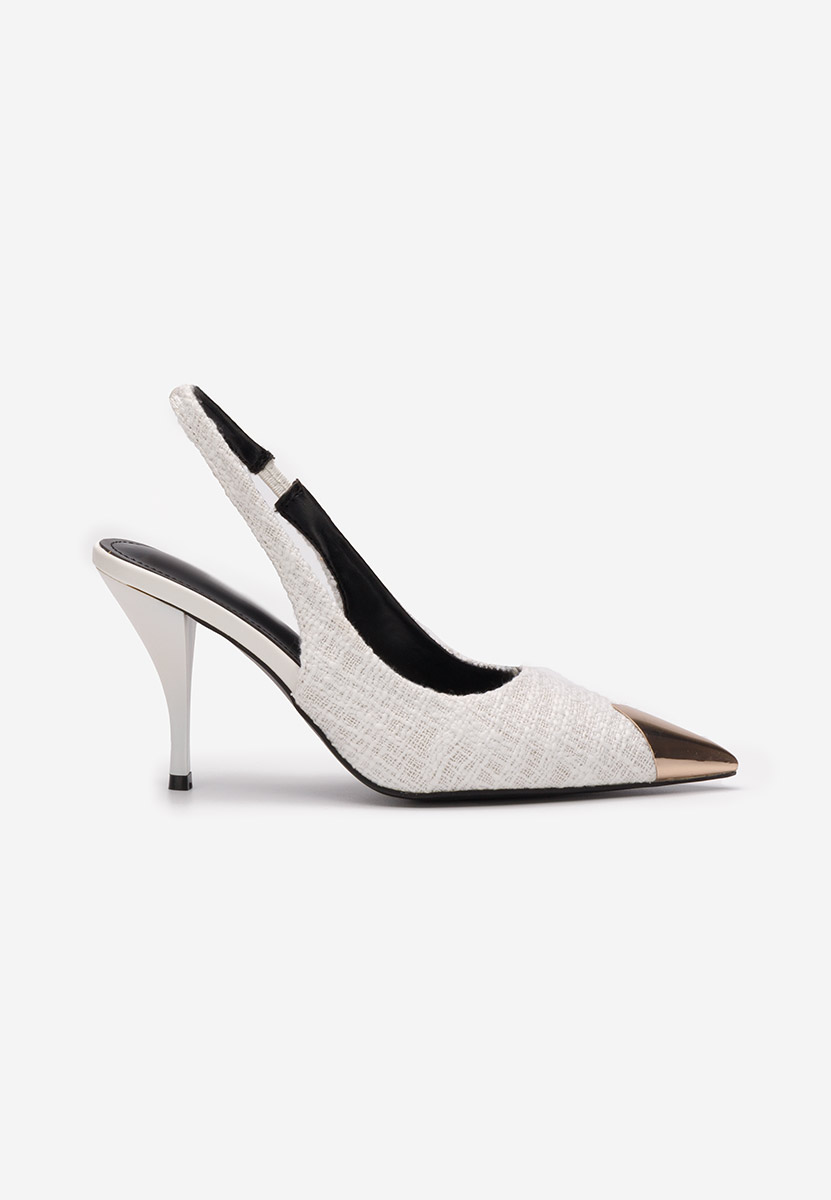 Bílé elegantné lodičky Sagria