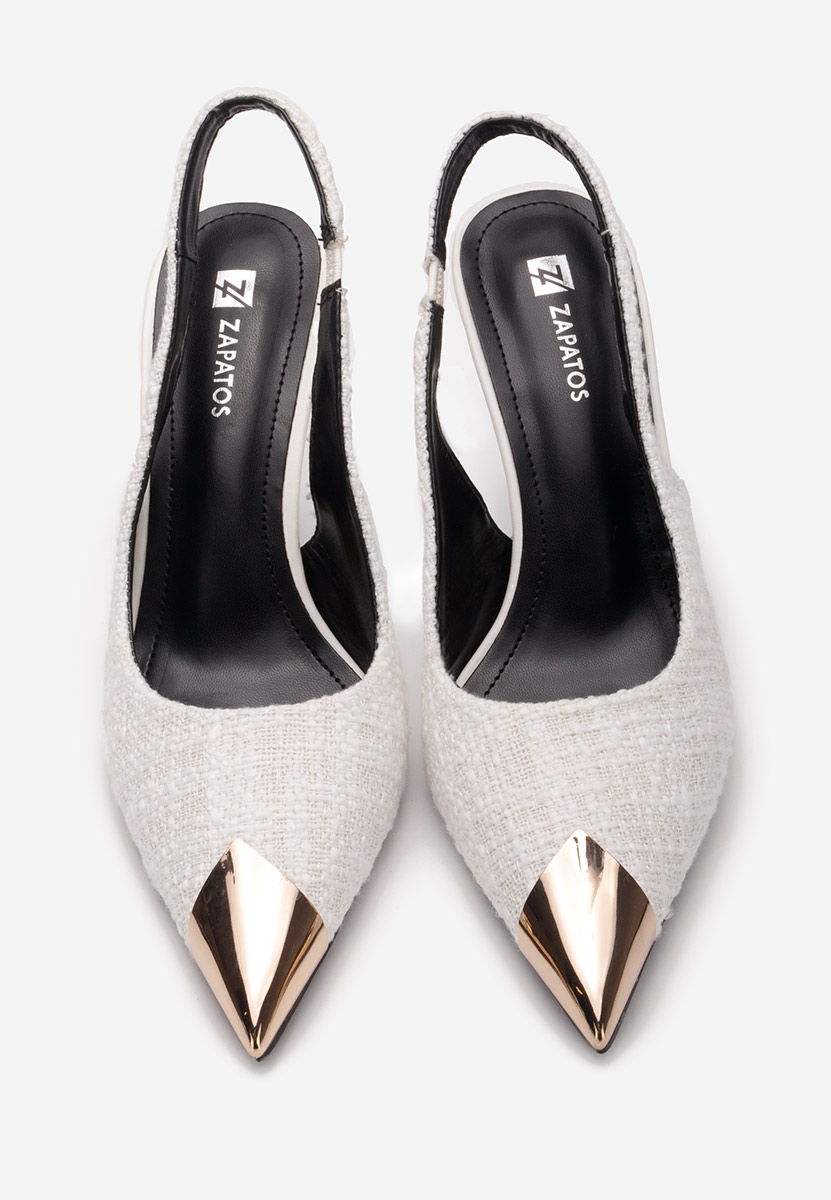 Bílé elegantné lodičky Sagria