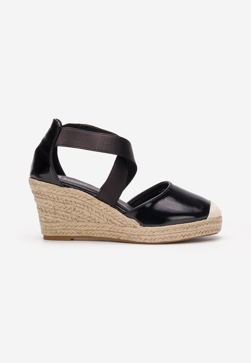 Černé sandály espadrilky Rosaria