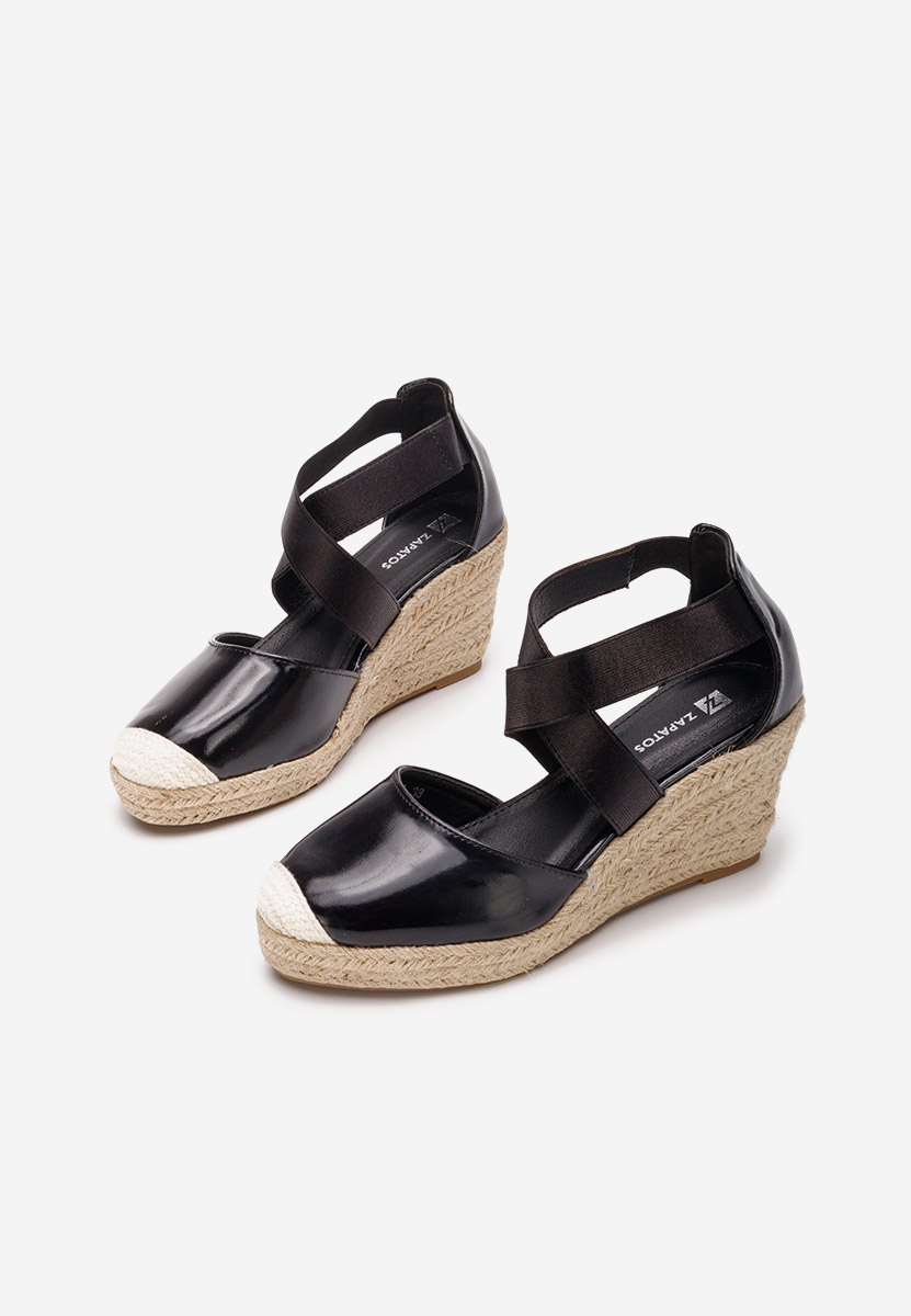 Černé sandály espadrilky Rosaria