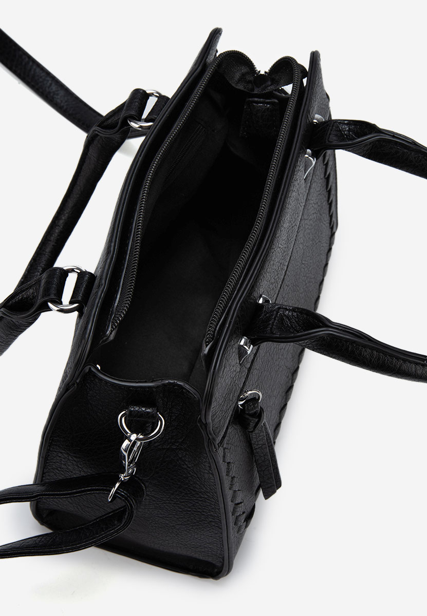 Černá rukojeť kabelky Merissa