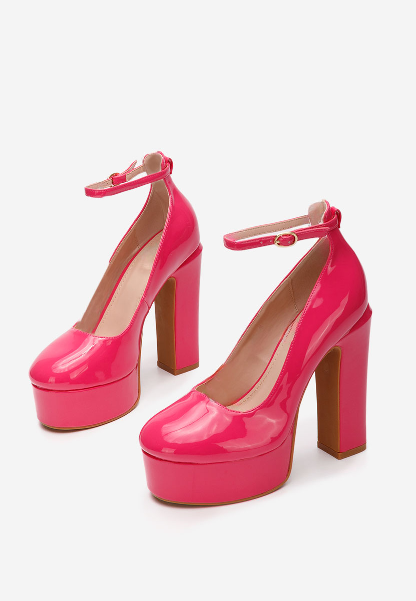 Fuchsiové lodičky s platformou Matea V3