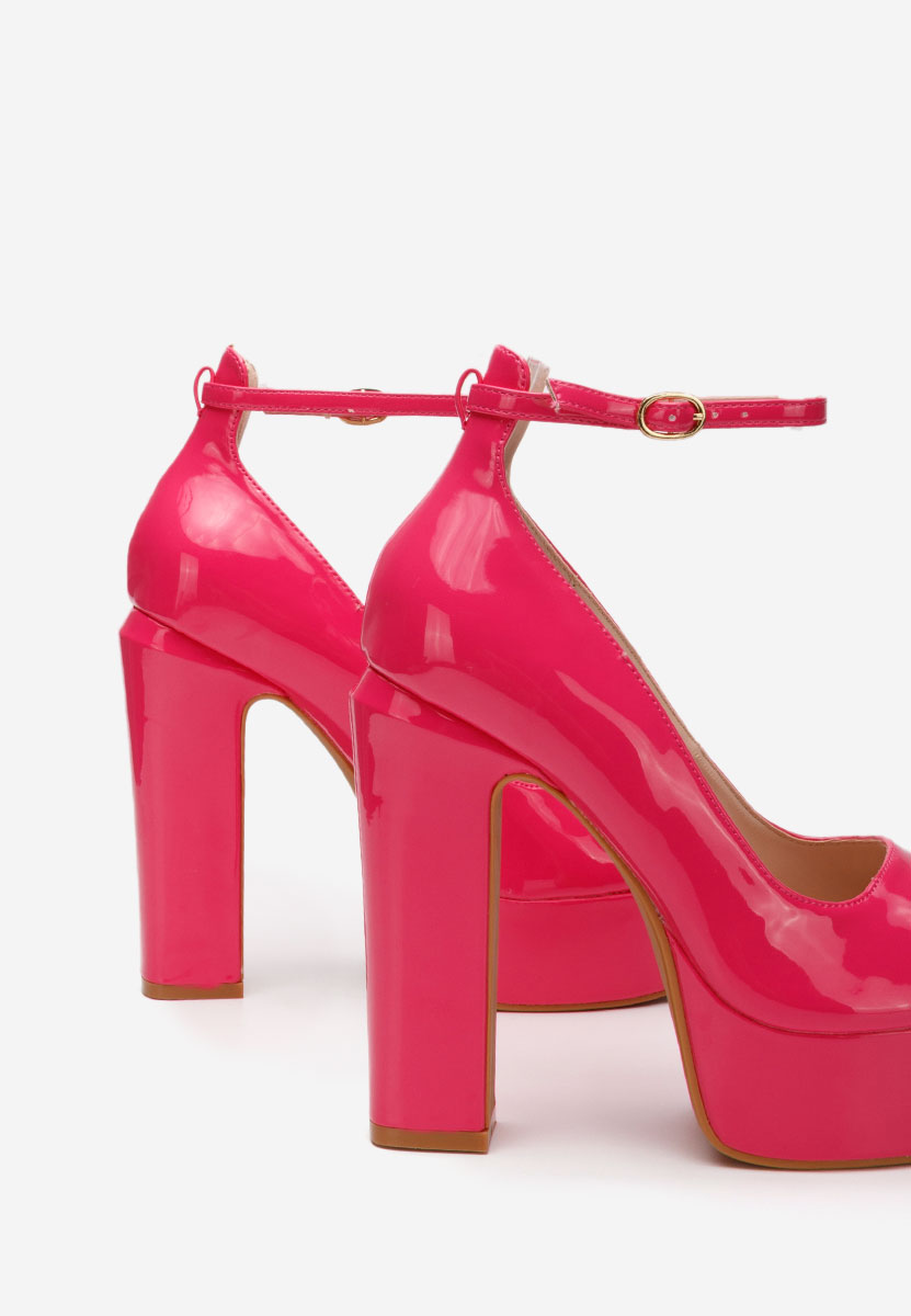 Fuchsiové lodičky s platformou Matea V3