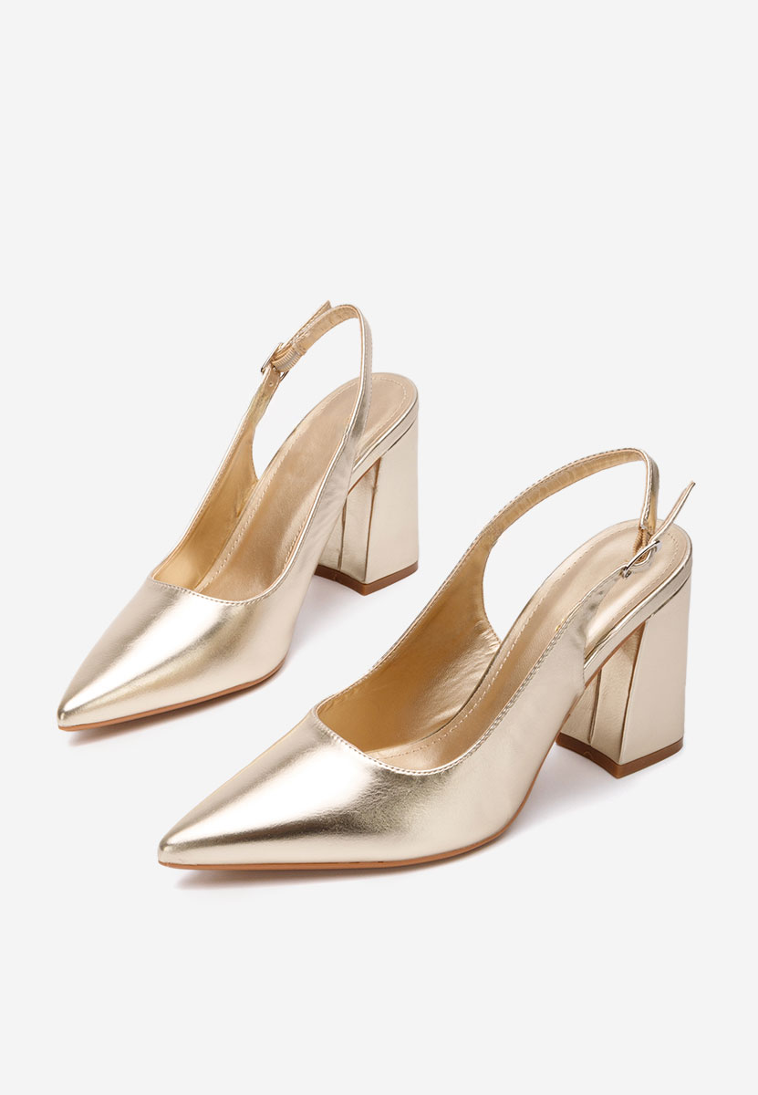 Zlaté elegantné lodičky Omria