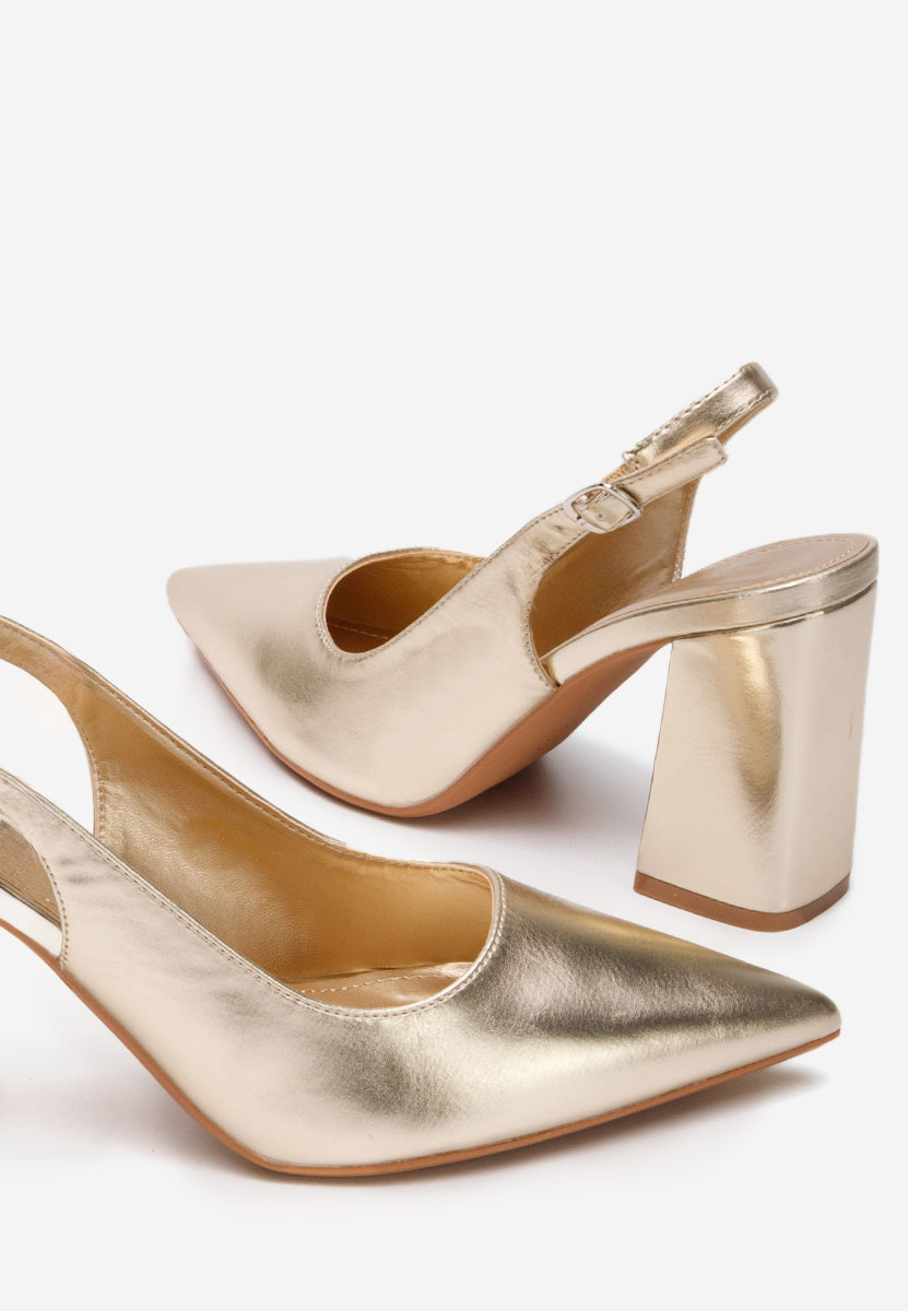 Zlaté elegantné lodičky Omria