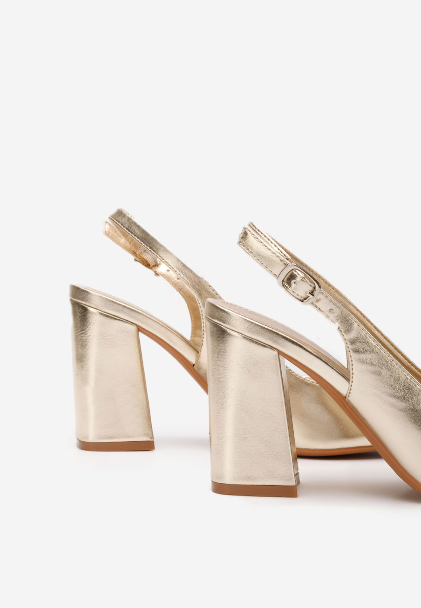 Zlaté elegantné lodičky Omria