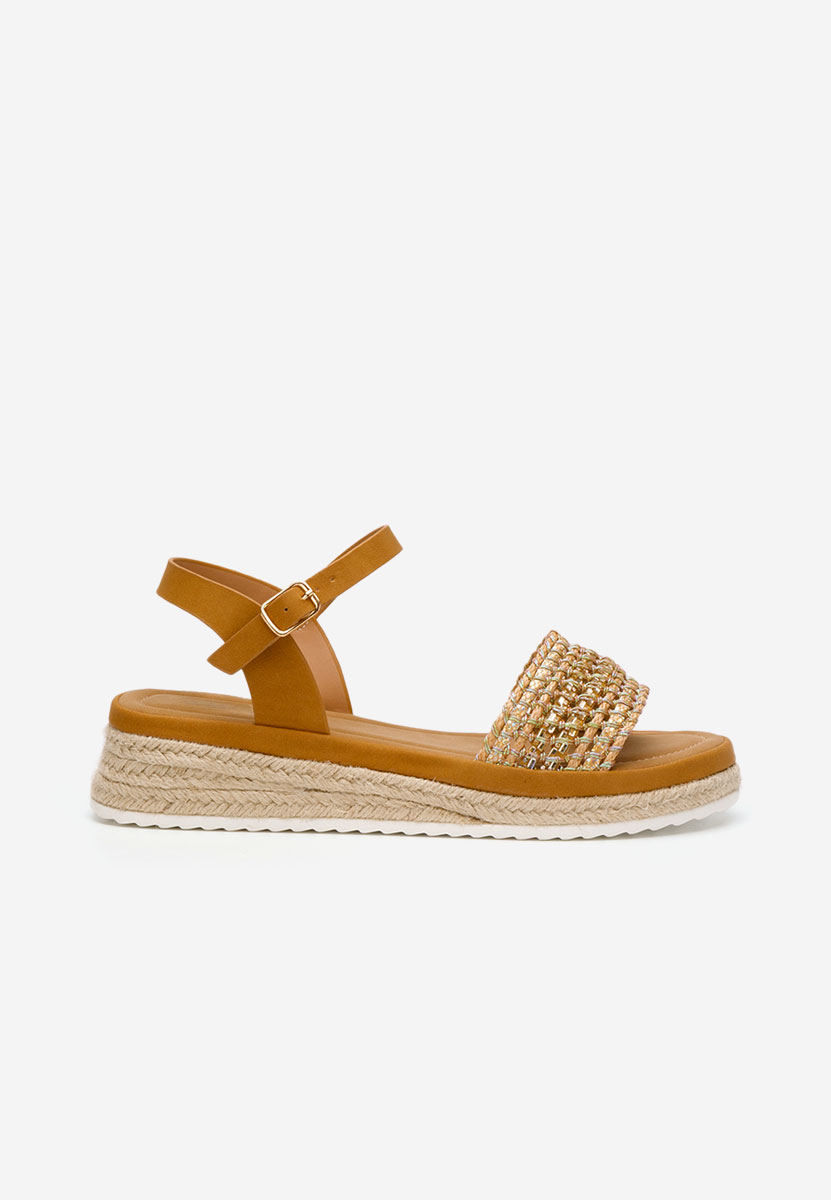 Camelové sandály espadrilky Ergela