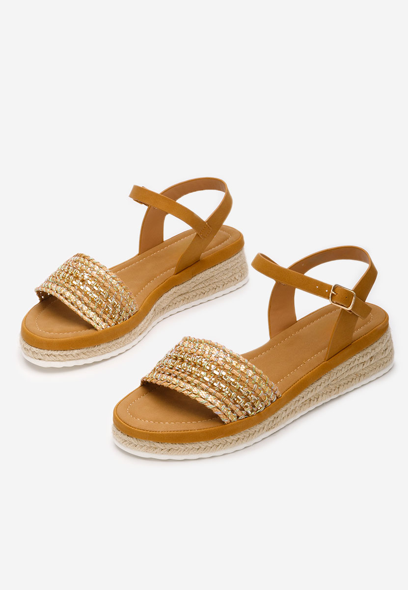 Camelové sandály espadrilky Ergela