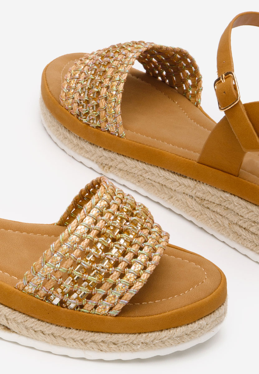 Camelové sandály espadrilky Ergela