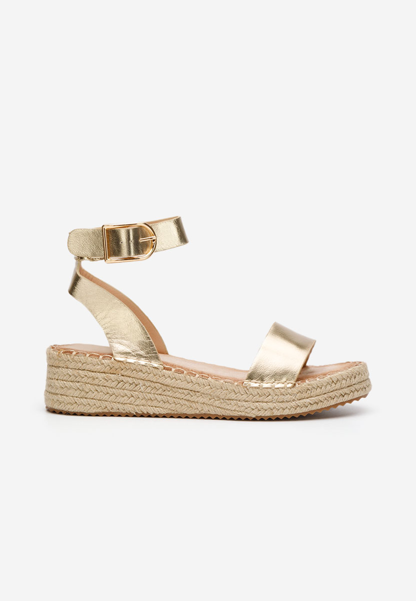 Zlaté sandály espadrilky Veldia