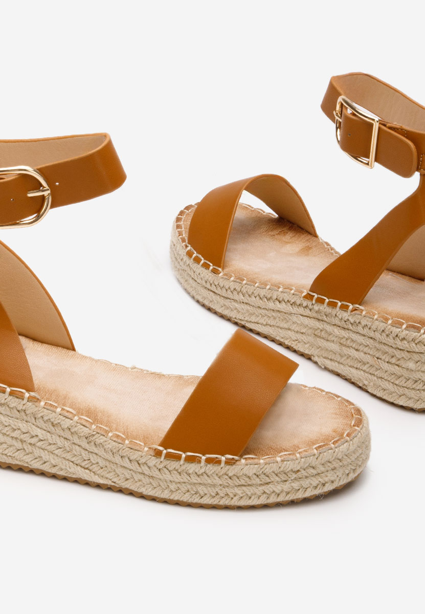 Camelové sandály espadrilky Veldia