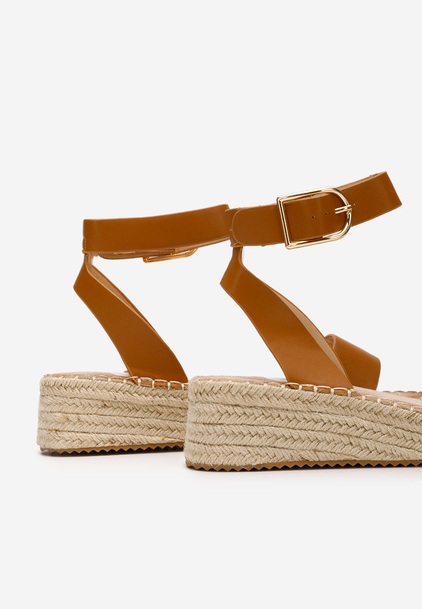 Camelové sandály espadrilky Veldia