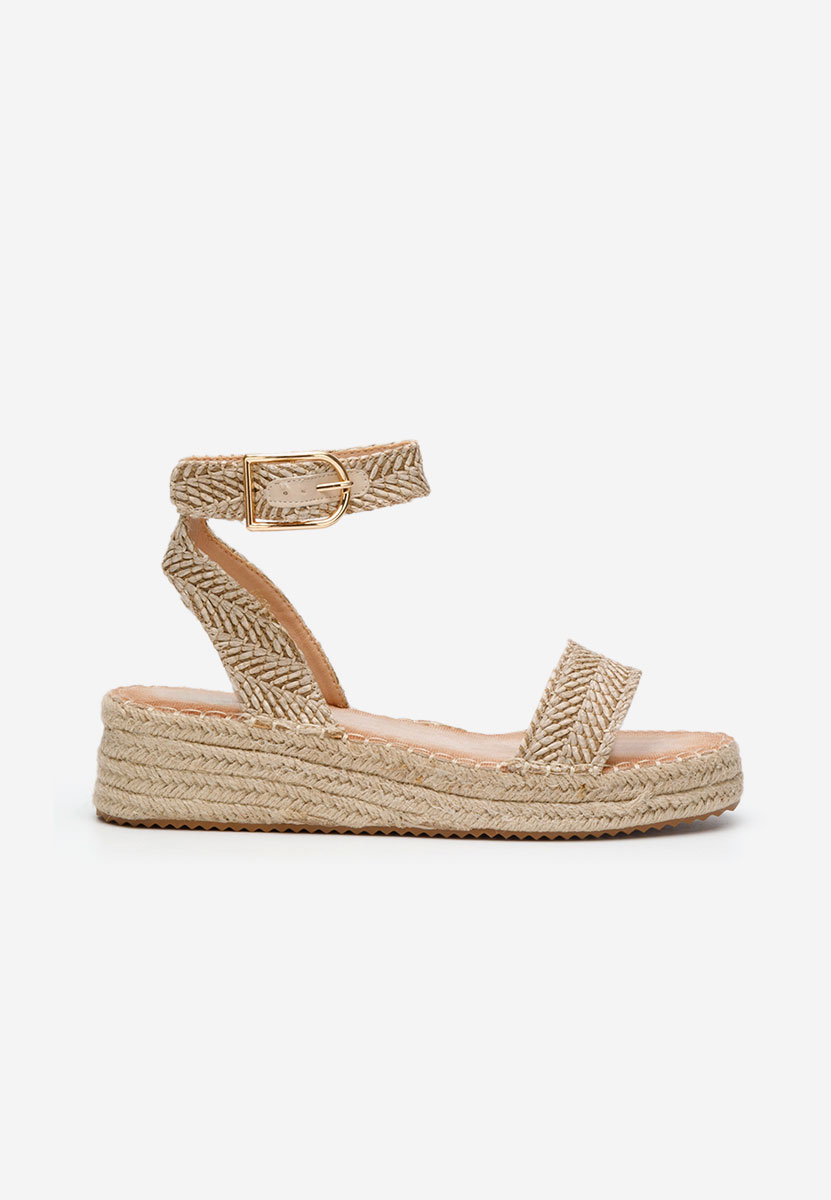 Béžové sandály espadrilky Veldia