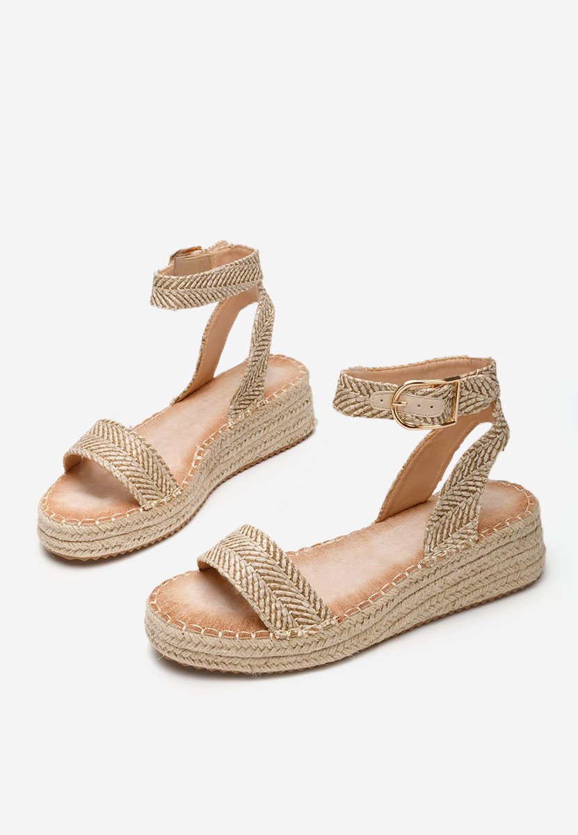 Béžové sandály espadrilky Veldia
