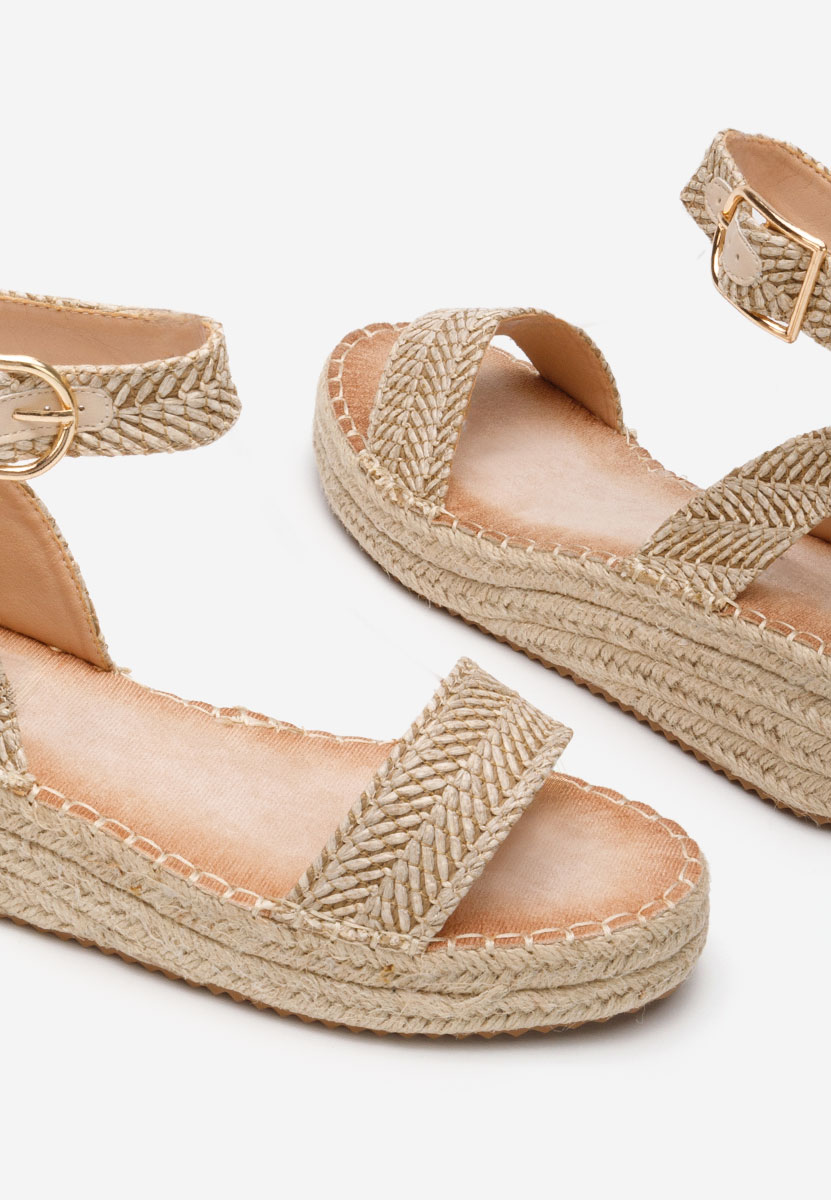 Béžové sandály espadrilky Veldia