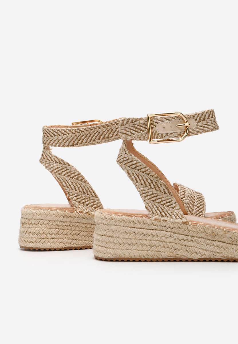 Béžové sandály espadrilky Veldia