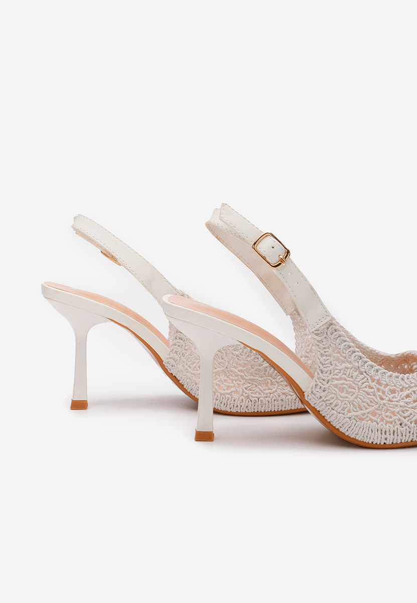 Bílé lodičky na vysokém podpatku Besima