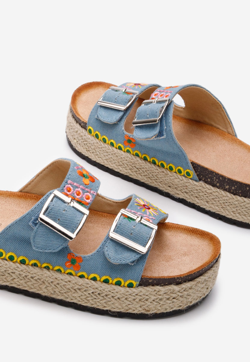 Denim pantofle dámské Jeanette V2