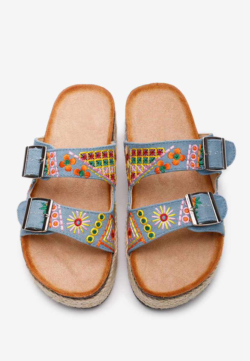 Denim pantofle dámské Jeanette V2