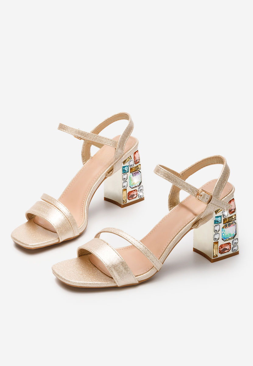 Zlaté elegantní dámské sandály Adreena V2