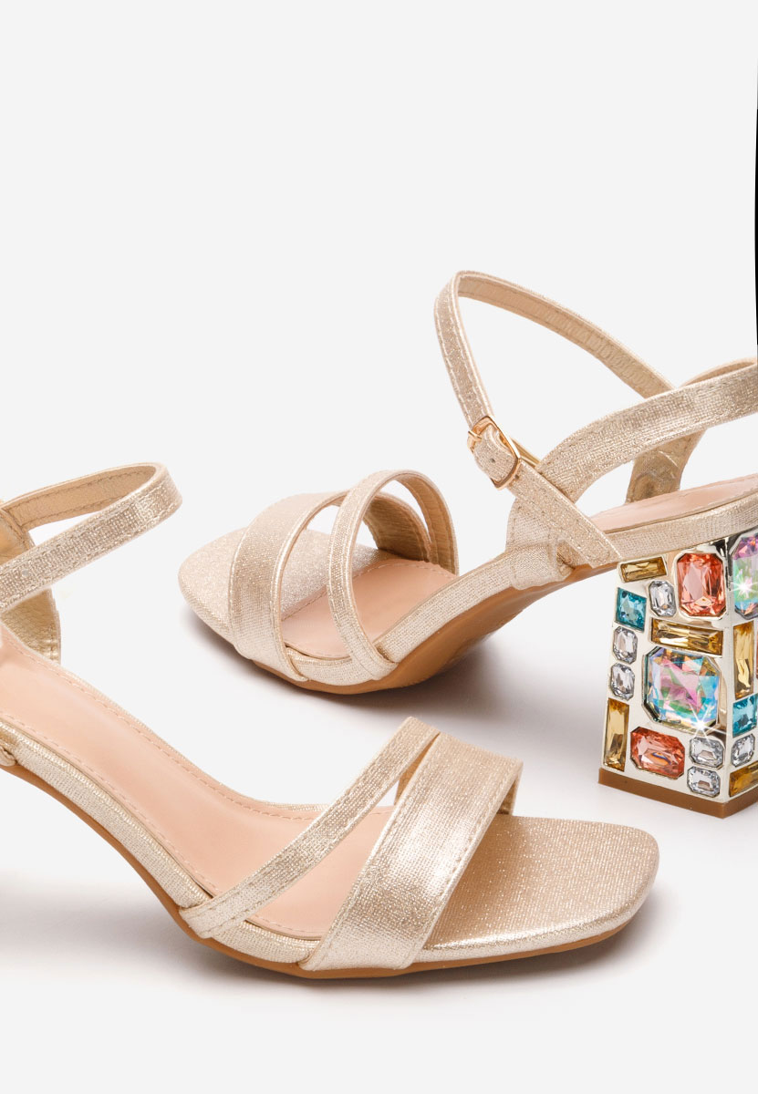 Zlaté elegantní dámské sandály Adreena V2