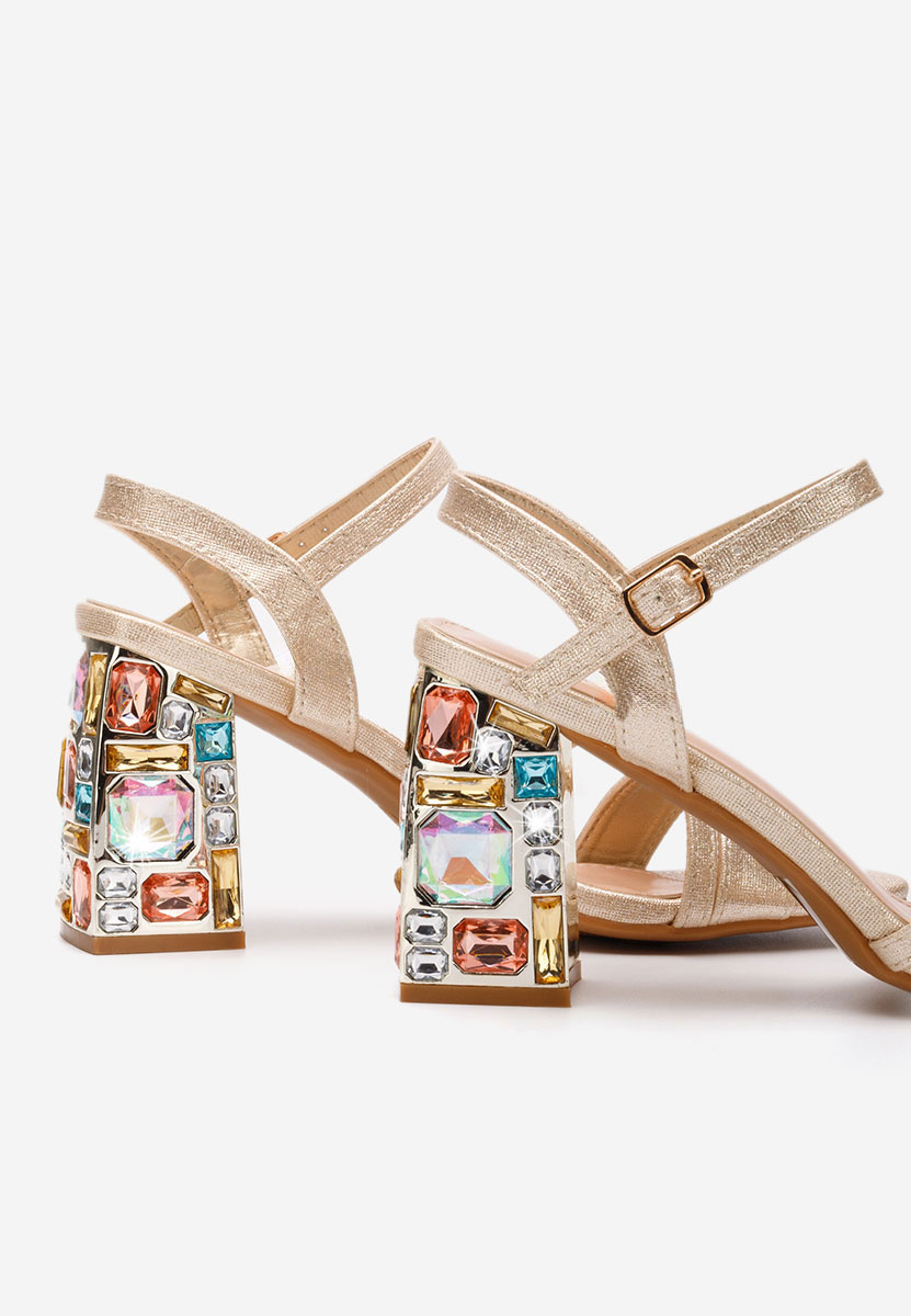 Zlaté elegantní dámské sandály Adreena V2