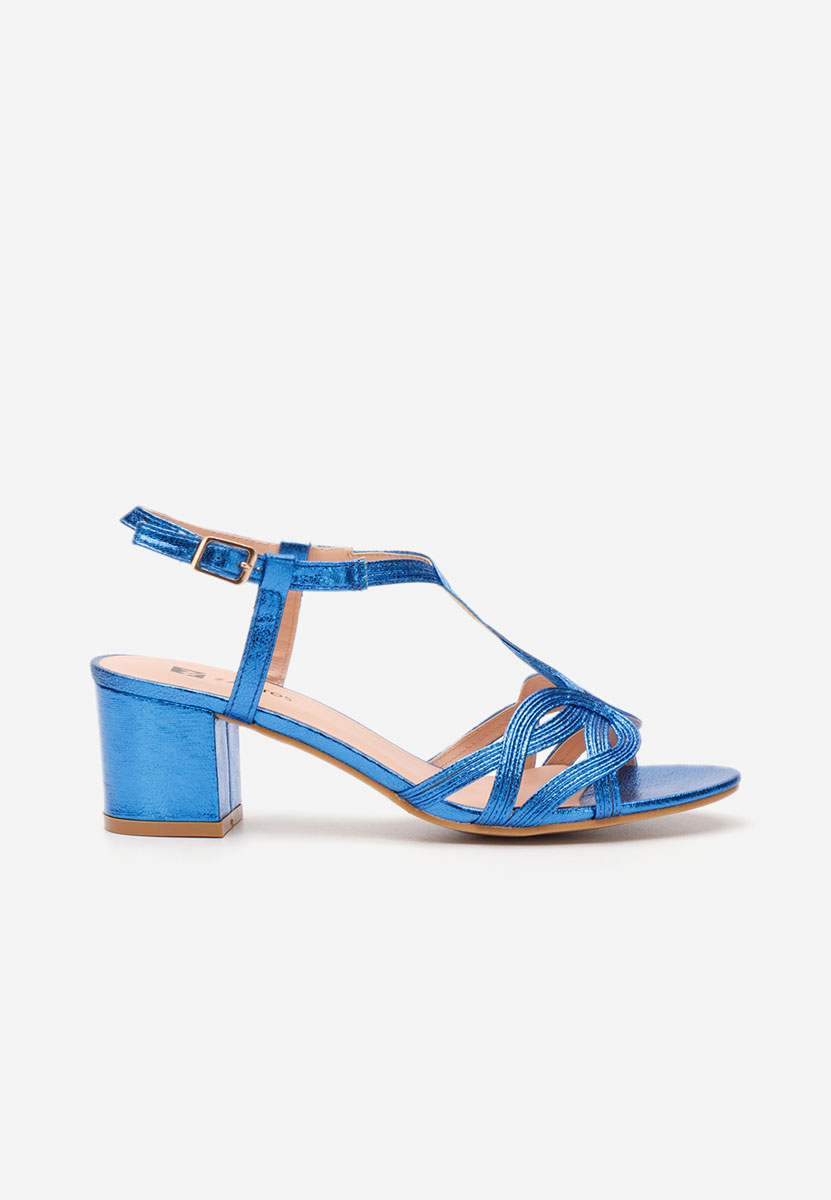 Modré sandály na podpatku Siltia