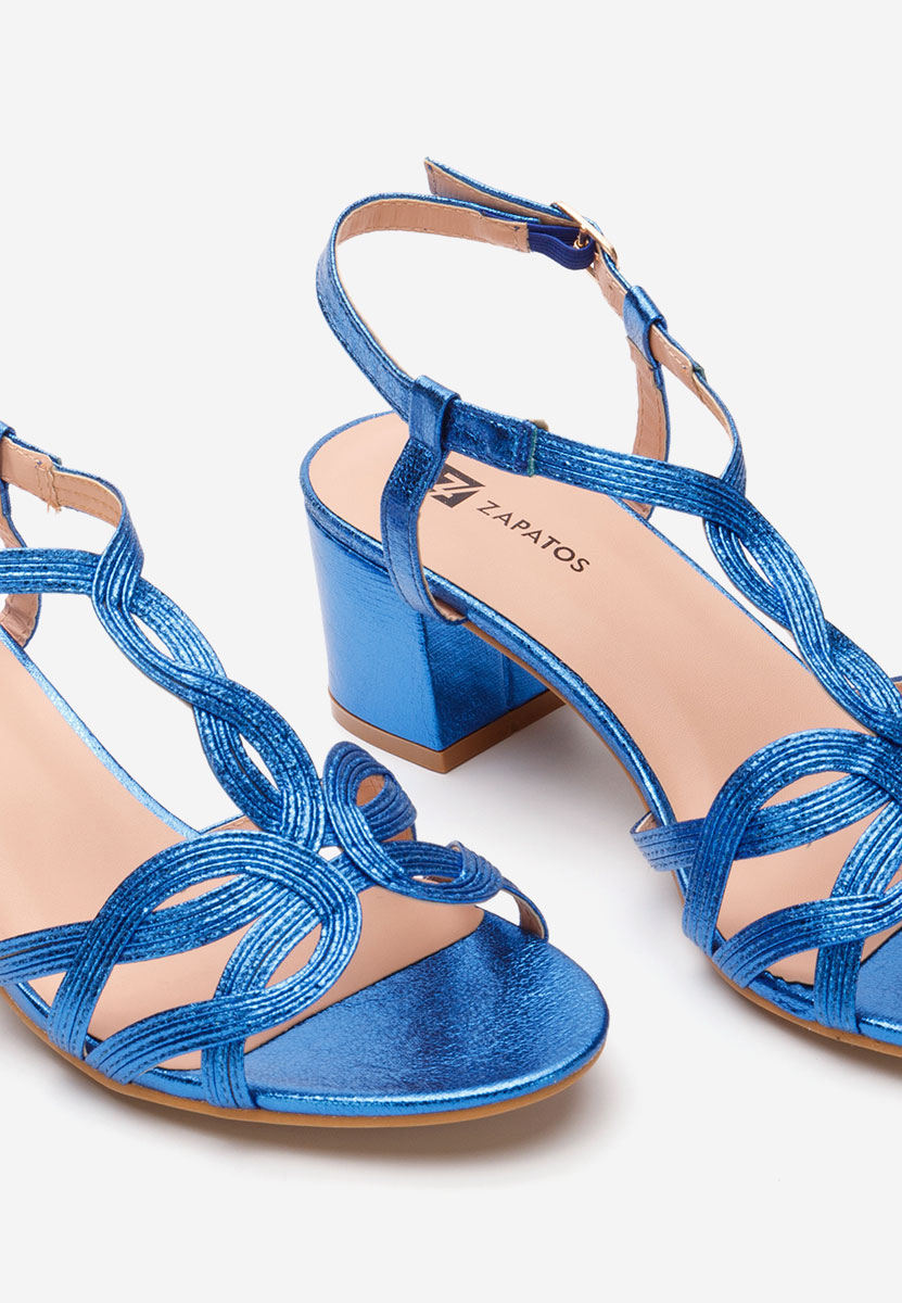Modré sandály na podpatku Siltia