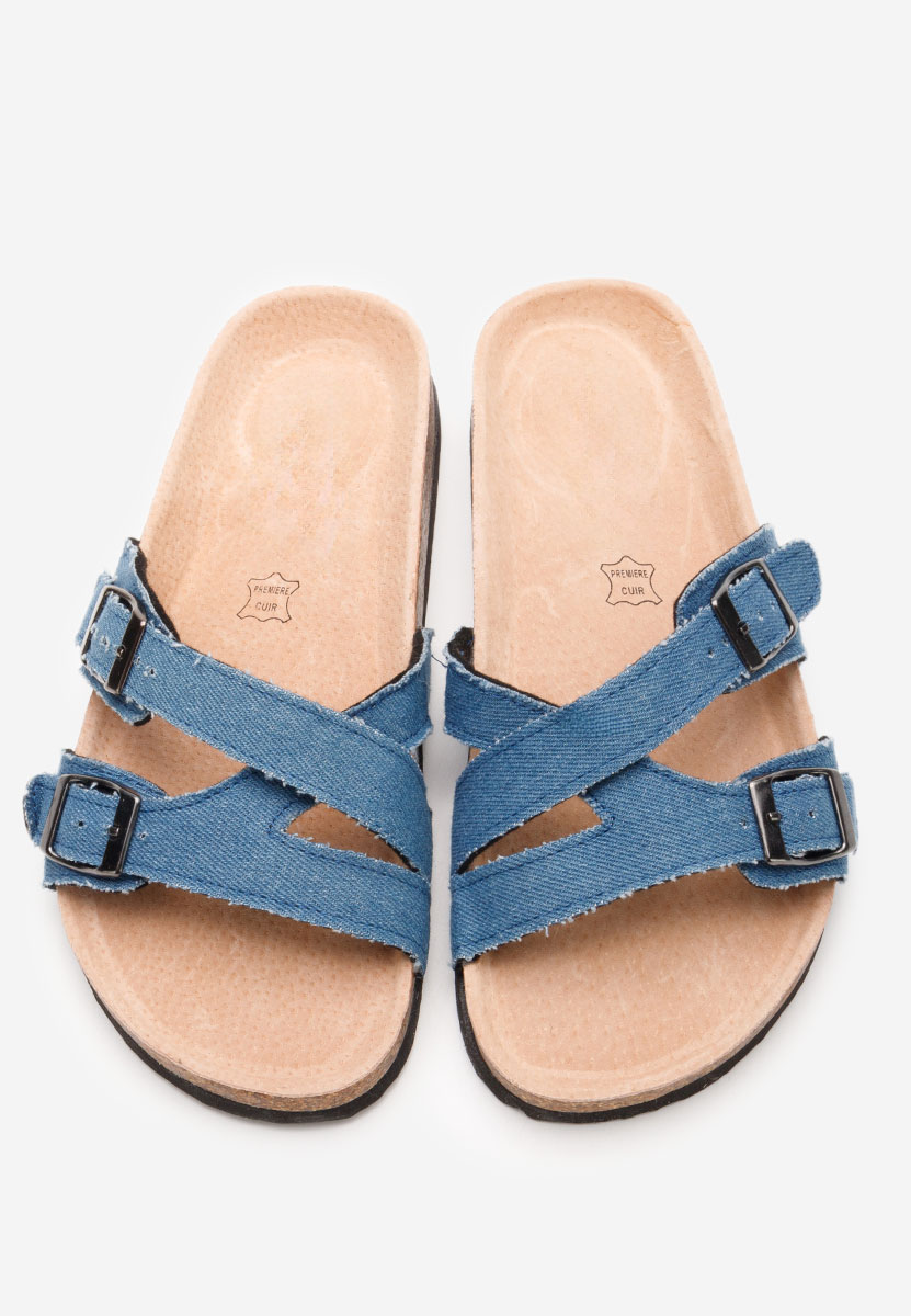 Denim pantofle dámské Viriana