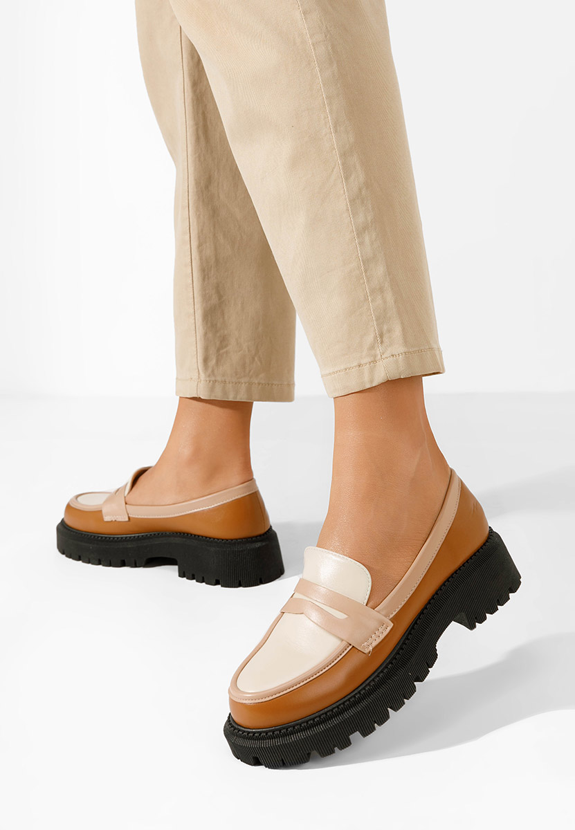 Camelové mokasíny dámské Jiana