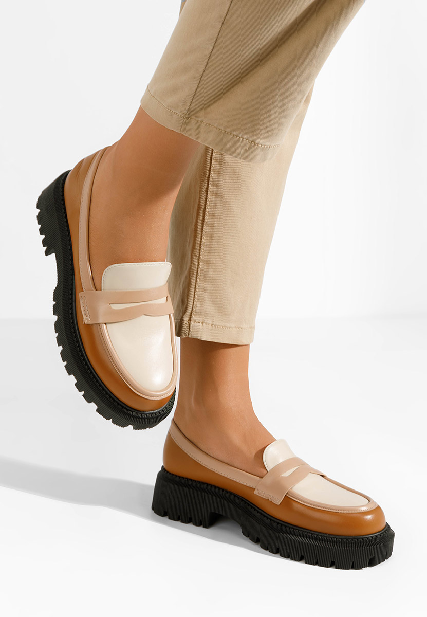 Camelové mokasíny dámské Jiana