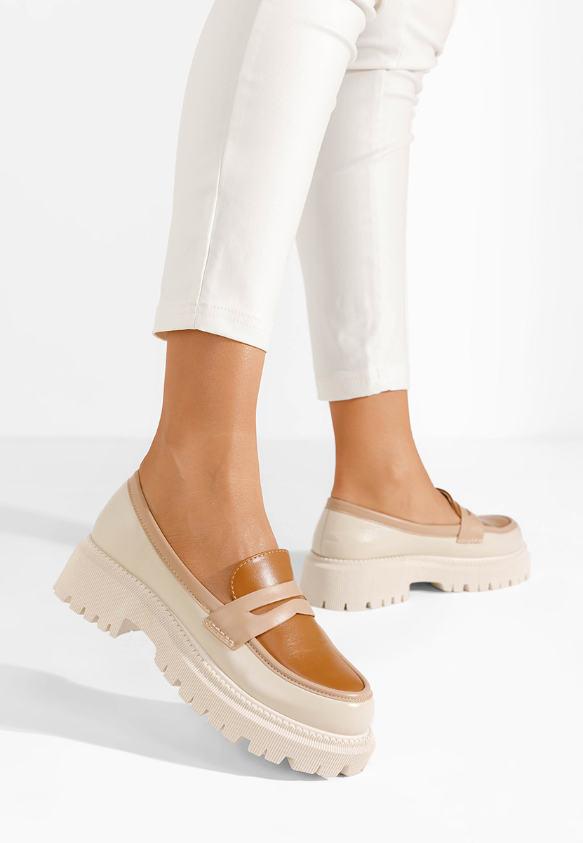 Béžové mokasíny dámské Jiana