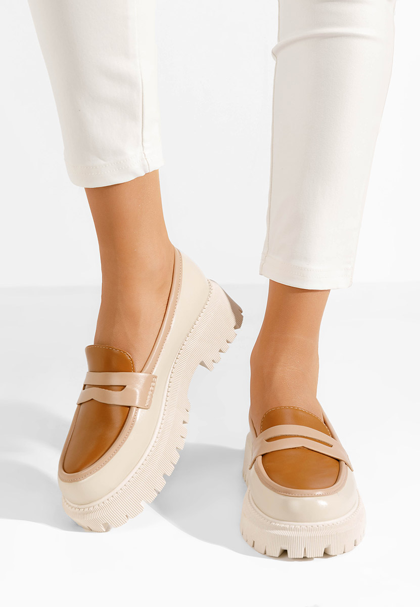 Béžové mokasíny dámské Jiana