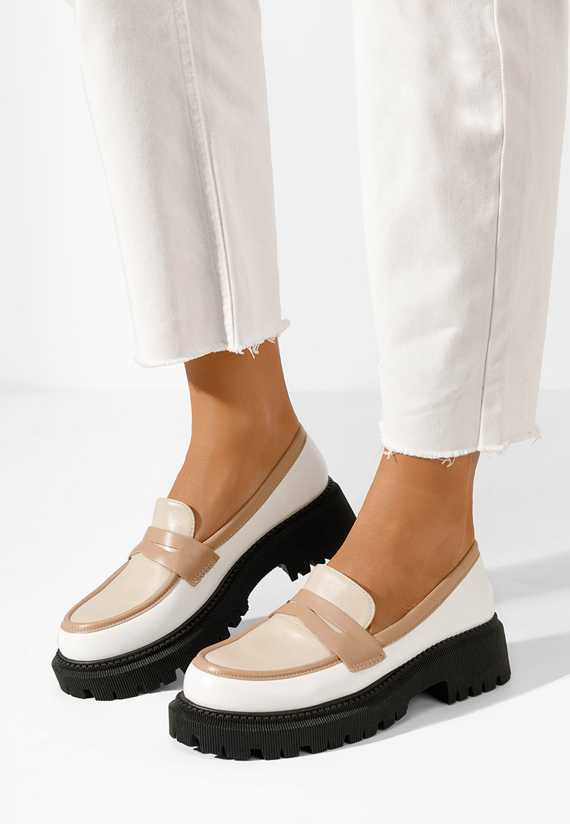 Bílé mokasíny dámské Jiana