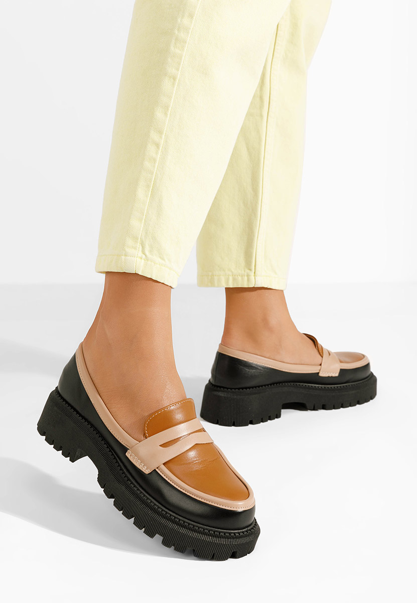 Černé mokasíny dámské Jiana